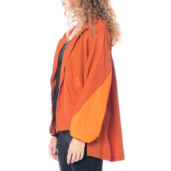 Y-3 • Yohji Yamamoto Adidas Orange Hooded Windbreaker Jacket - Picture 3 of 16
